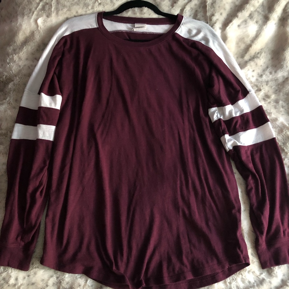 Victoria’s Secret Pink Jersey Maroon Long Sleeve
